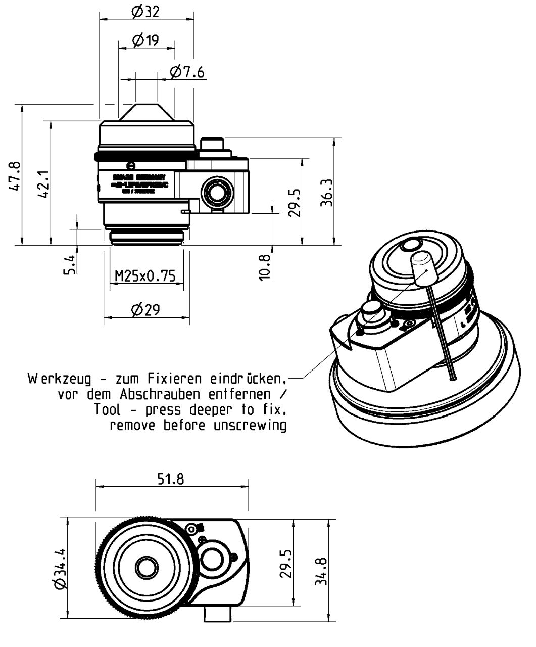 Microscope Objective HC PL FLUOTAR L 20x/0.60 motCORR