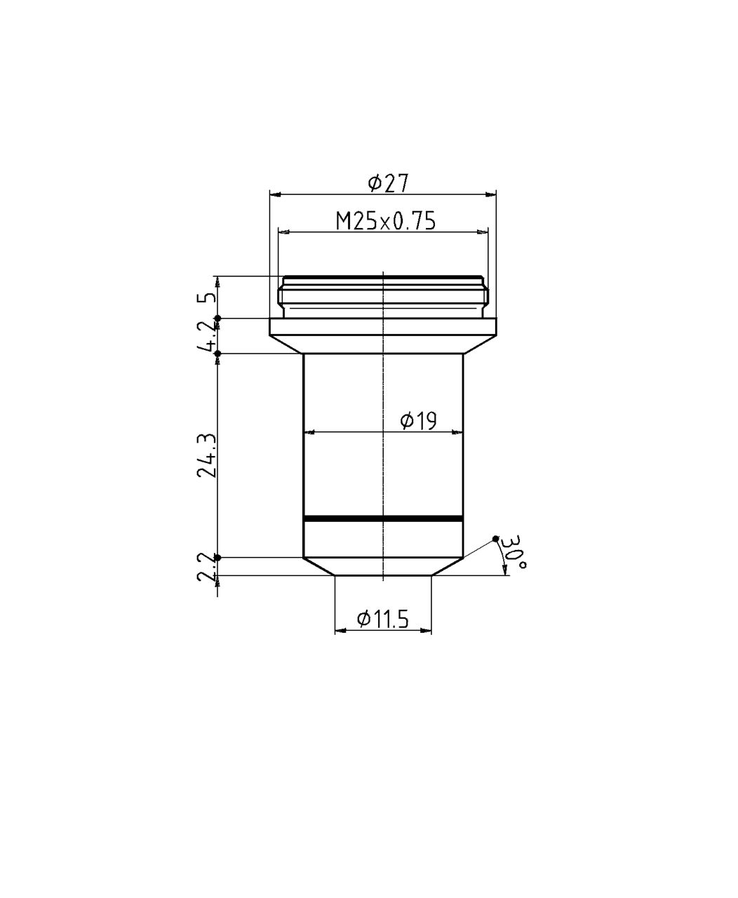 Microscope Objective N PLAN EPI 5x/0,12 POL