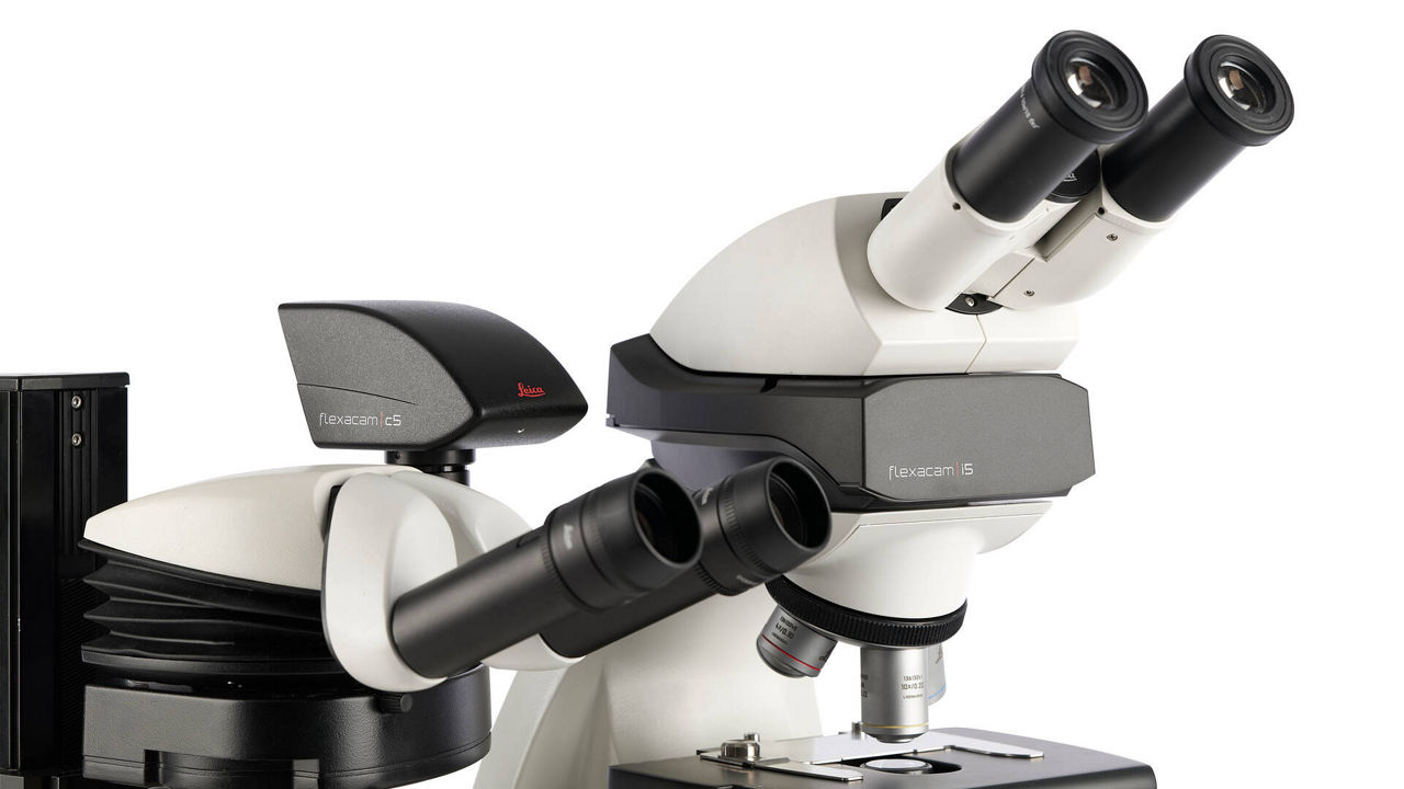 Visoria M Materials Microscope with Flexacam c5 for Inspection and Measurement of Fine Details and Surface Structures