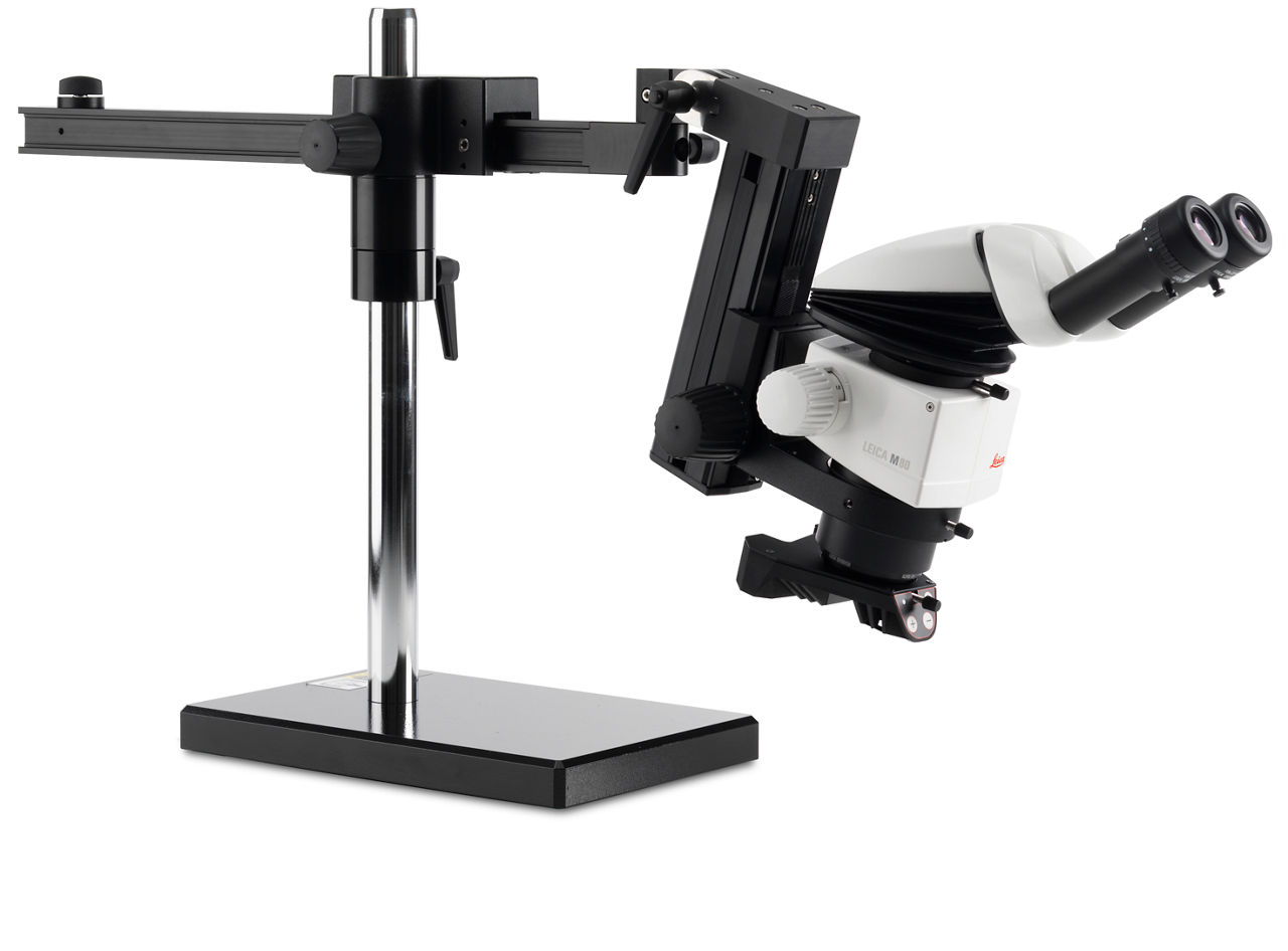 Stereomicroscopio ergonomico M80 per ispezioni su supporto per braccio orientabile