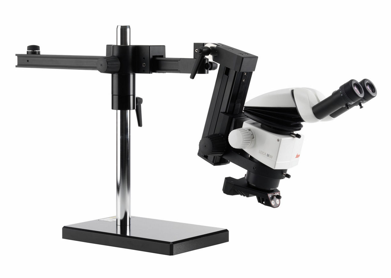M80 Ergonomic Stereo Microscope for Inspection on Swing Arm Stand